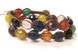 Чоловічий браслет кольорові Самоцвіти природні. 2 обороти, кулька 10 мм